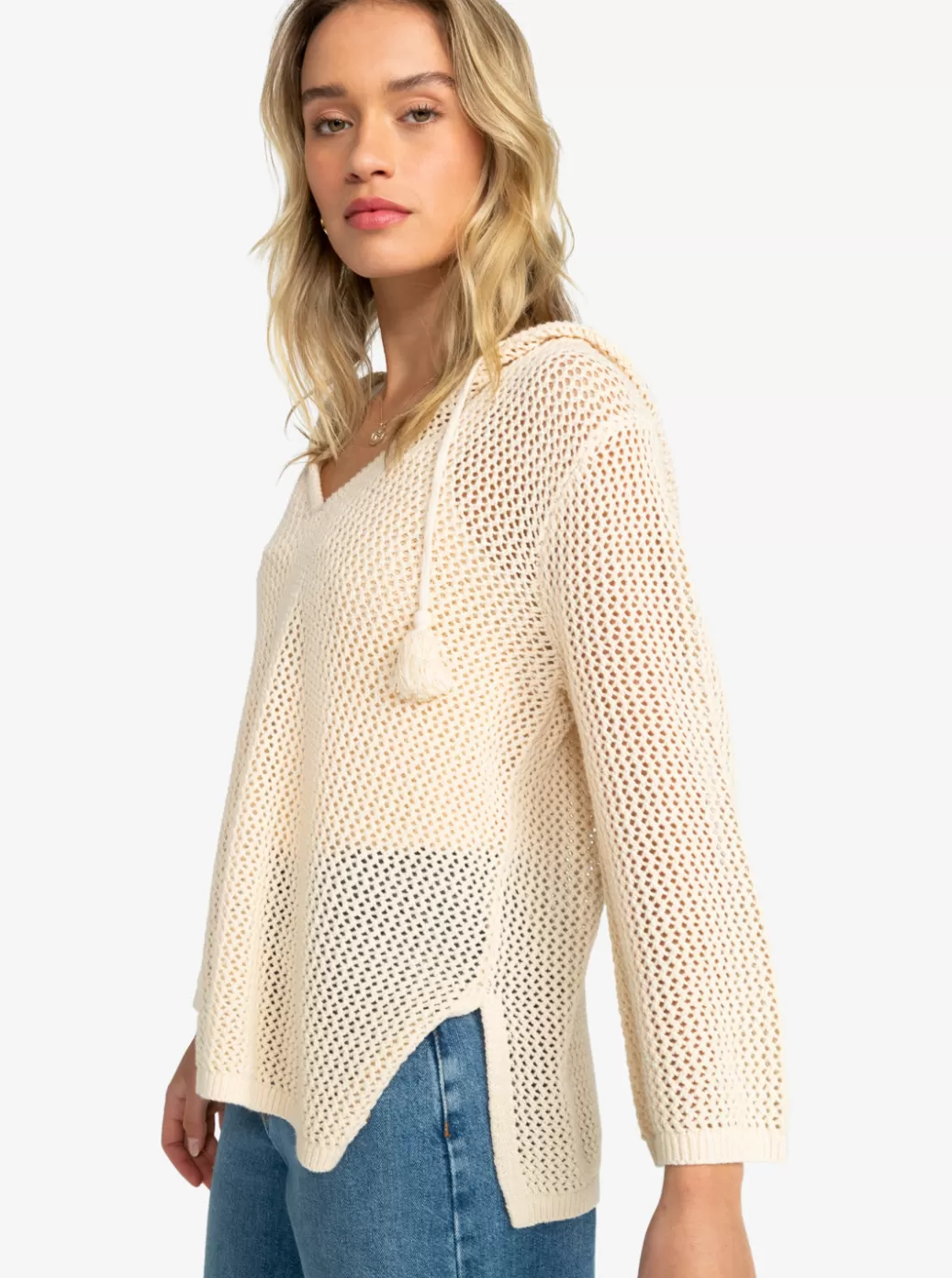 Sweaters | WOMEN ROXY After Beach Break Poncho Hoodie Tapioca