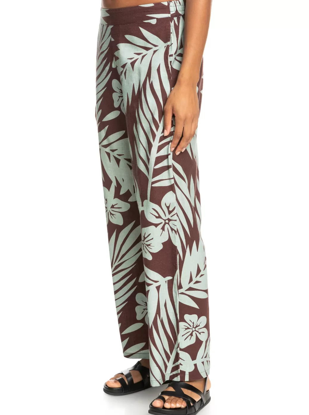 Pants & Jeans | WOMEN ROXY Another Night Wide Leg Pants Bitter Chocolate Palmeria