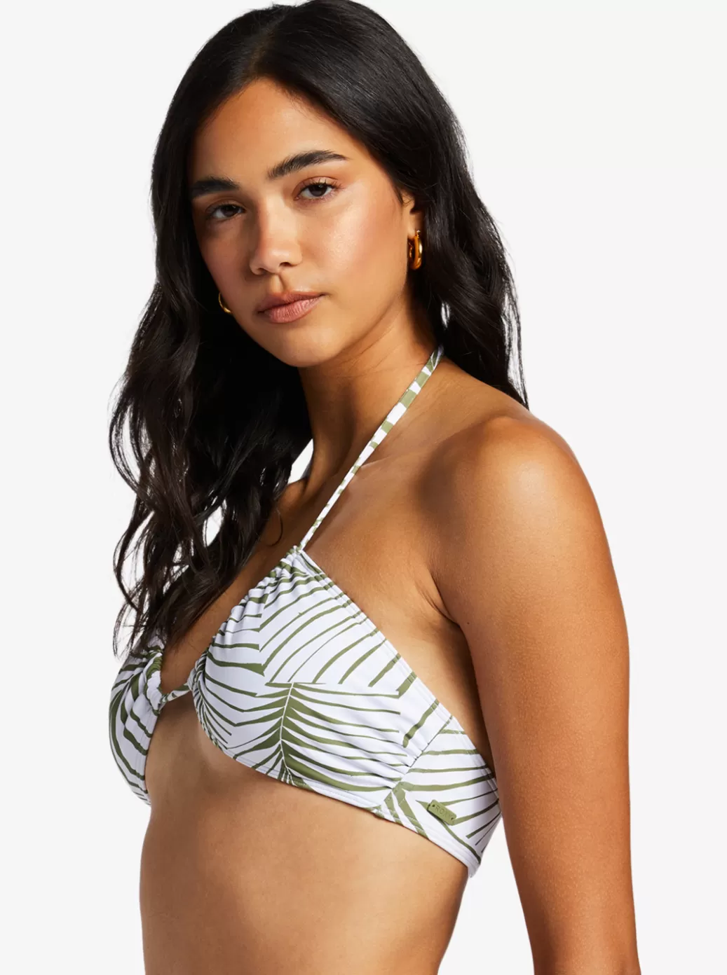 Bikini Tops | Bikinis | WOMEN ROXY Beach Classics Fashion Triangle Bikini Top Palm Tree Dreams