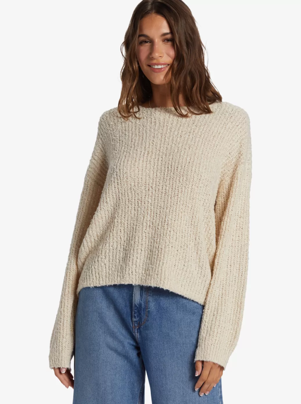 Sweaters | WOMEN ROXY Bombay Crew Neck Sweater Tapioca