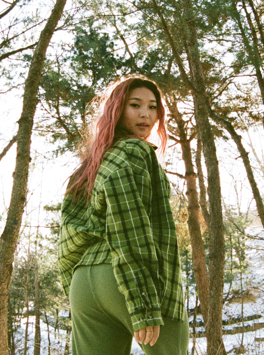 Chloe Kim | Tops | WOMEN ROXY Chloe Kim Oversized Button Up Woven Shirt Iguana Platz Plaid