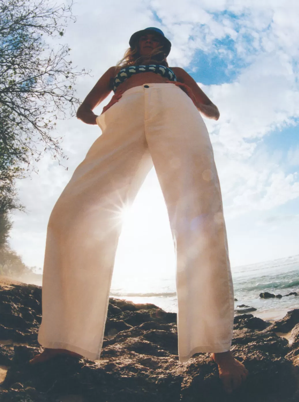 Pants & Jeans | WOMEN ROXY Comfy Palazzo Pants Blanc De Blanc