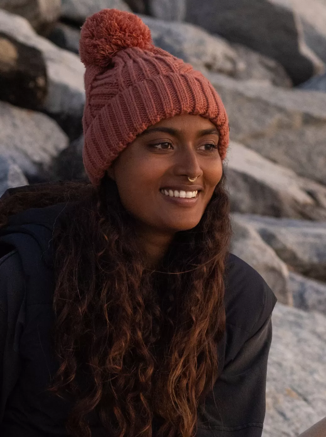 Snow Accessories | WOMEN ROXY Cozy Sundown Beanie Dusty Coral