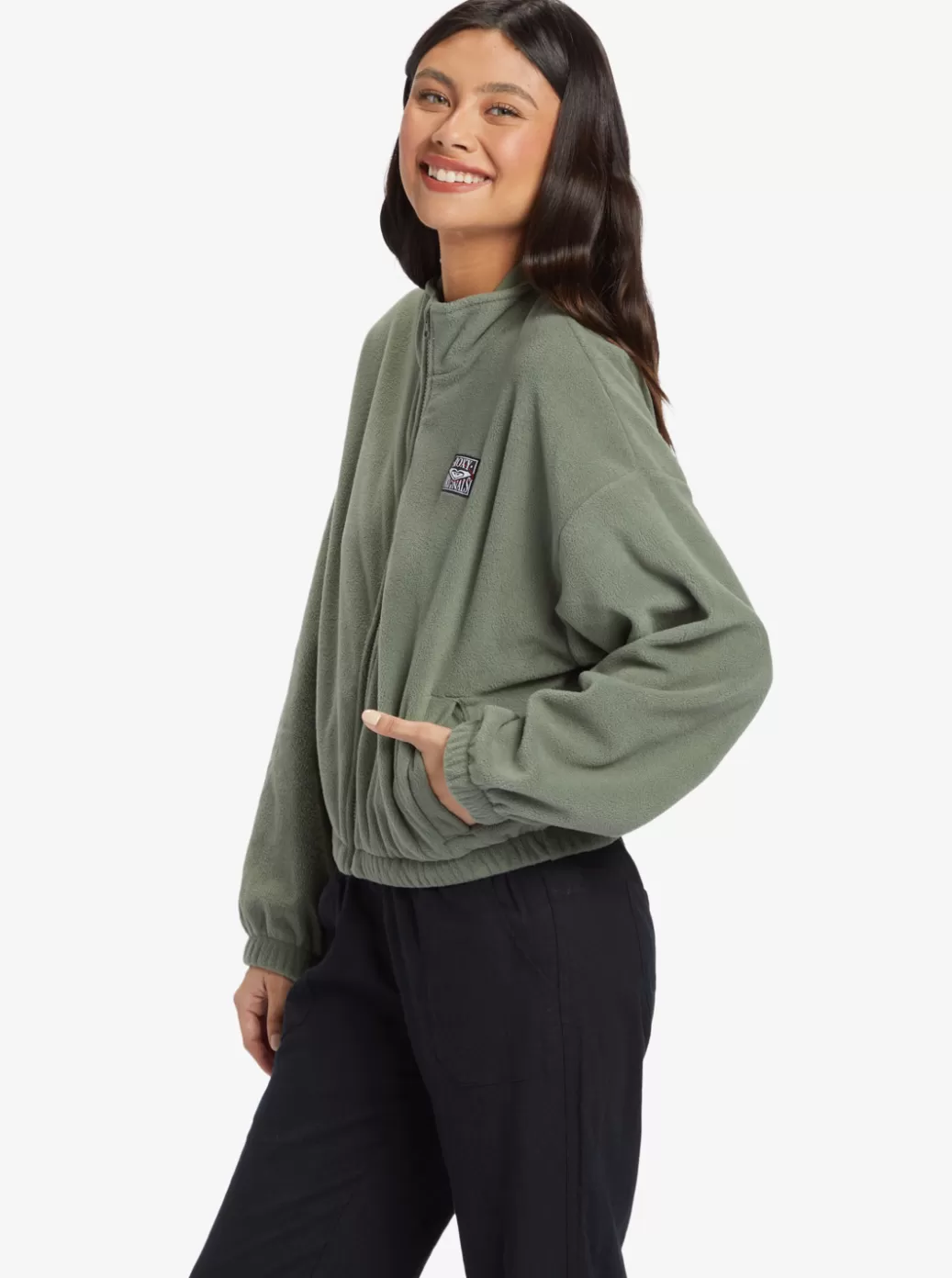Sweaters | Jackets | Fleece & Hoodies | WOMEN ROXY Dawn To Dusk Half-Zip Fleece Agave Green