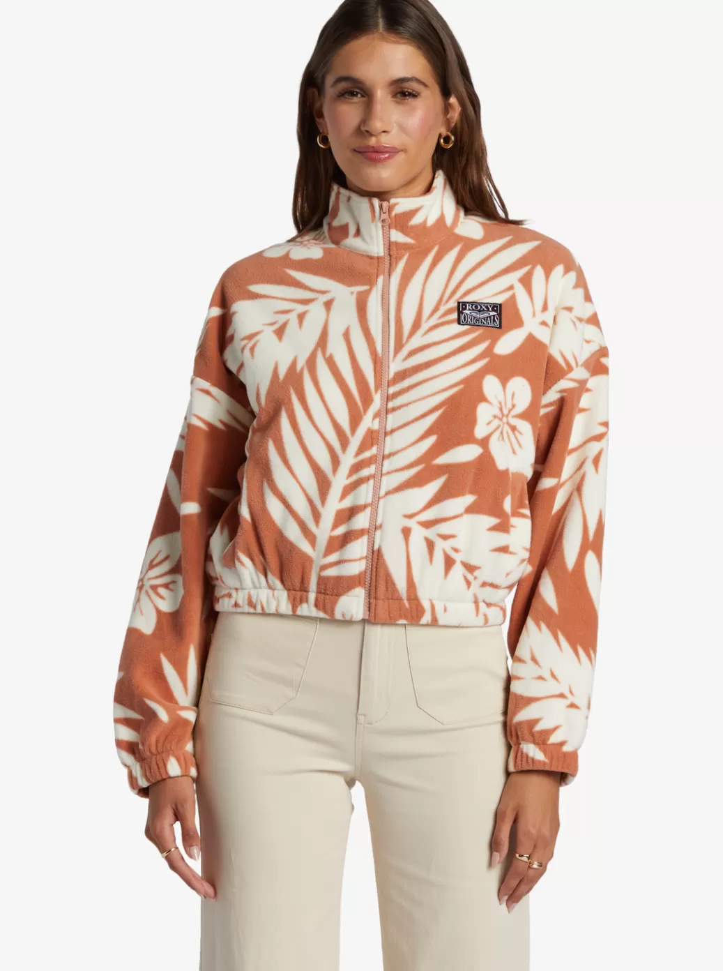 Sweaters | Jackets | Fleece & Hoodies | WOMEN ROXY Dawn To Dusk Zip-Up Fleece Cafe Creme Palmeria