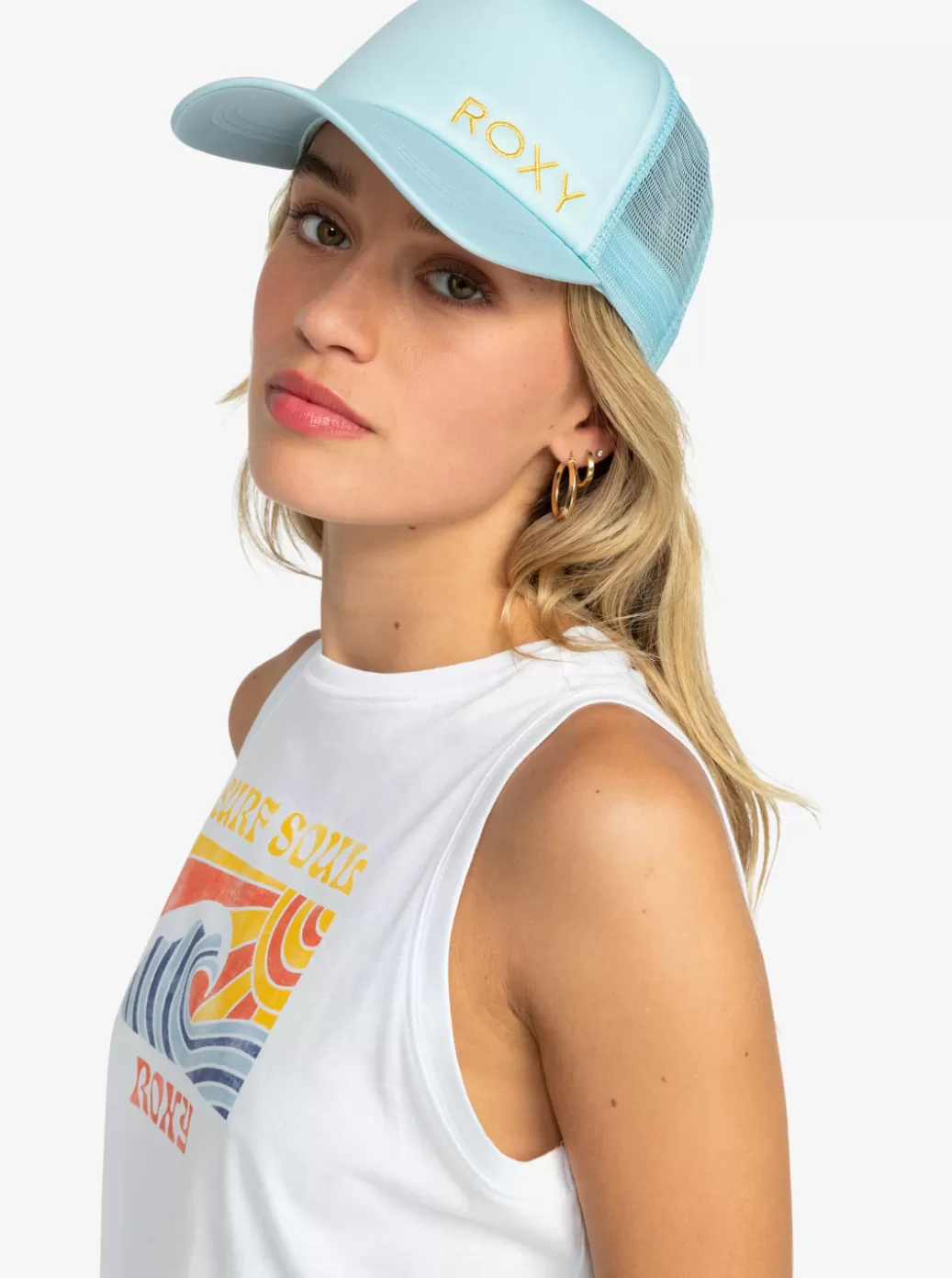 Hats | WOMEN ROXY Finishline Trucker Hat Clear Sky