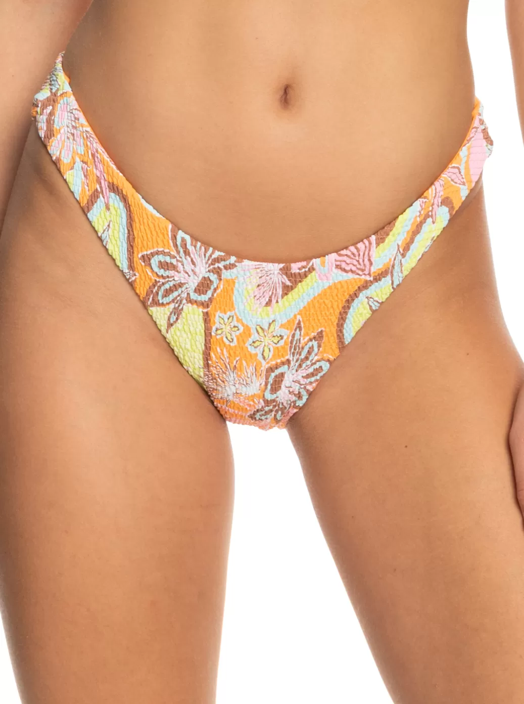 Bikini Bottoms | Bikinis | WOMEN ROXY Floraldelic Cheeky Bikini Bottoms Mock Orange Roxy Delic