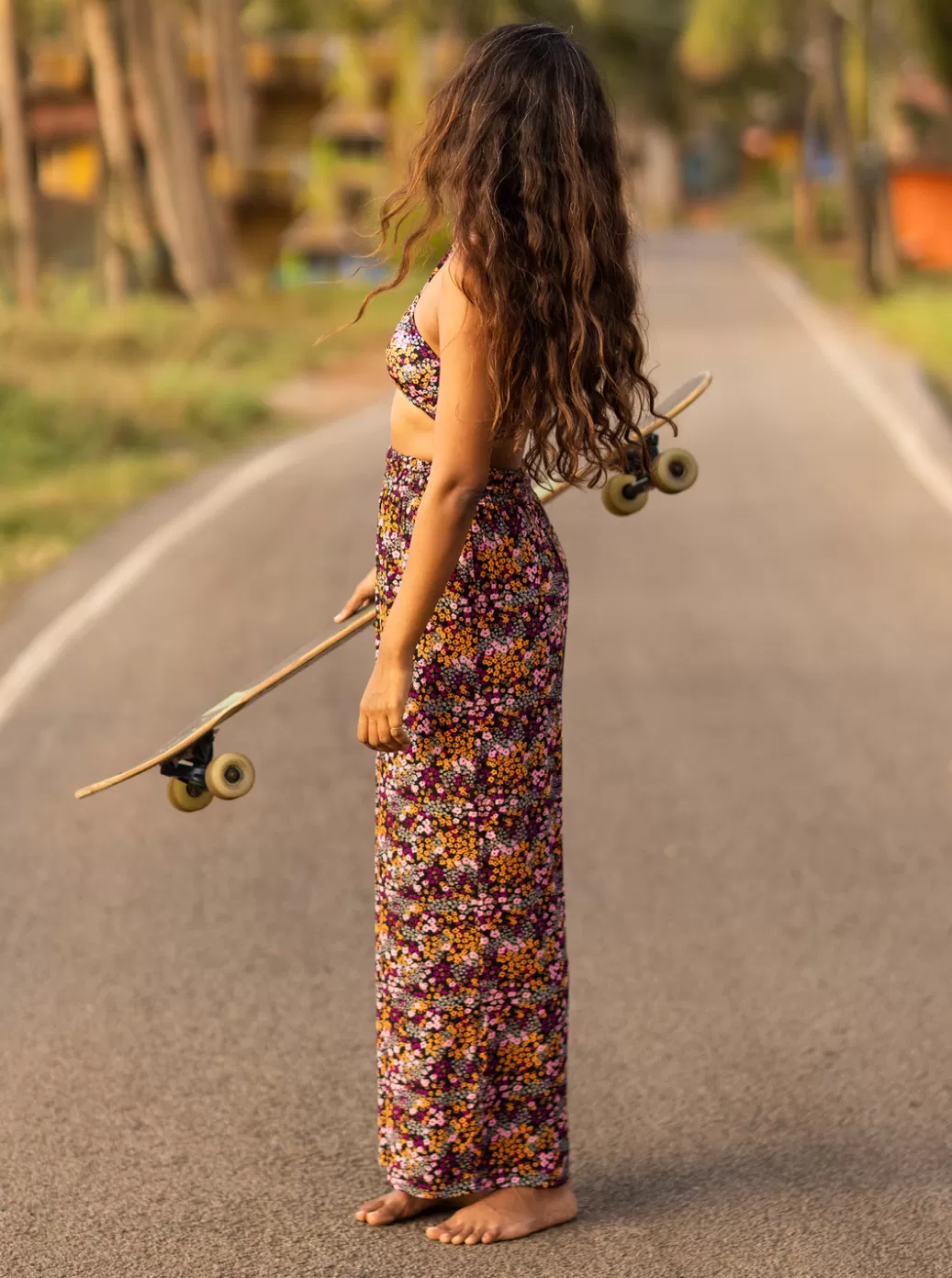 Pants & Jeans | WOMEN ROXY Forever And A Day Lightweight Pants Anthracite Floral Daze