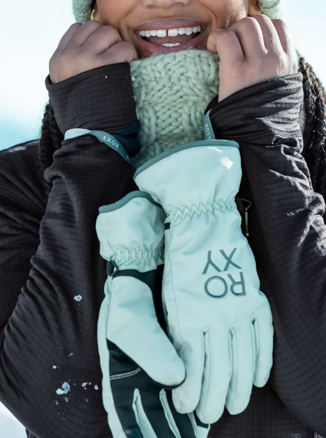 Snow Accessories | WOMEN ROXY Freshfield Technical Snowboard/Ski Gloves Cameo Green