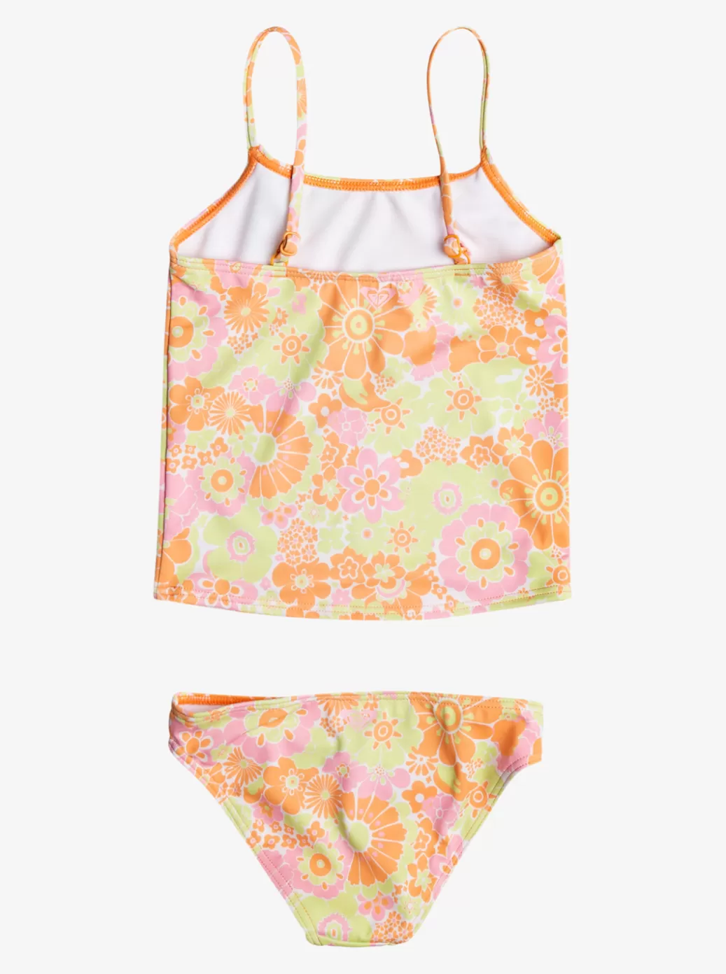 Swim | KIDS ROXY Girl's 4-16 Happiness Feeling Two Piece Tankini Set Mock Orange Piece Of Paradise