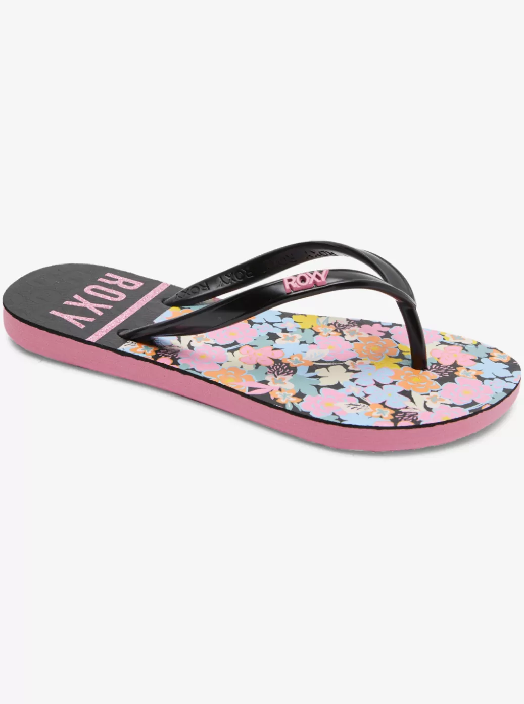 Shoes & Sandals | KIDS ROXY Girl's 4-16 Viva Stamp Sandals Black/candy Pink