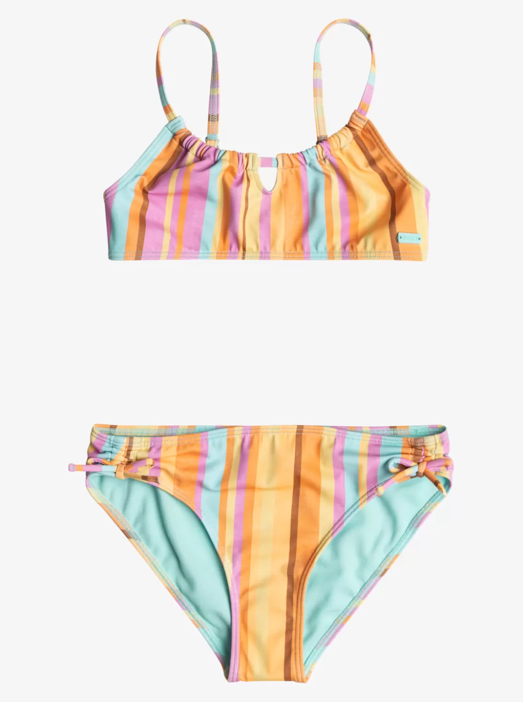 Swim | KIDS ROXY Girl's 7-16 Jungle Mirage Bralette Set Bikini Set Opera Mauve Mirage Stripe Swim