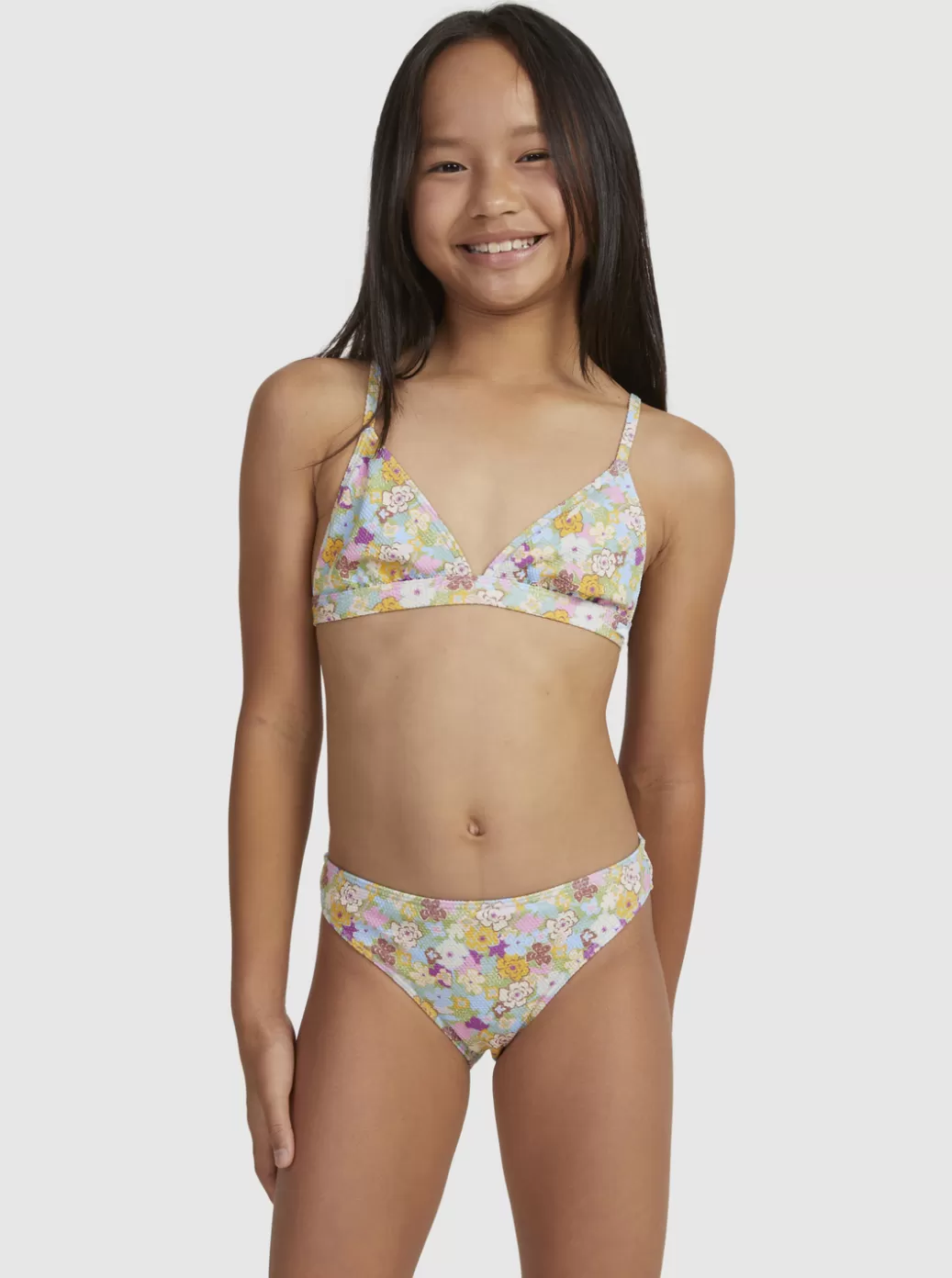 Swim | KIDS ROXY Girl's 7-16 Nostalgic Seaside Two Piece Triangle Bikini Set Fern Memories