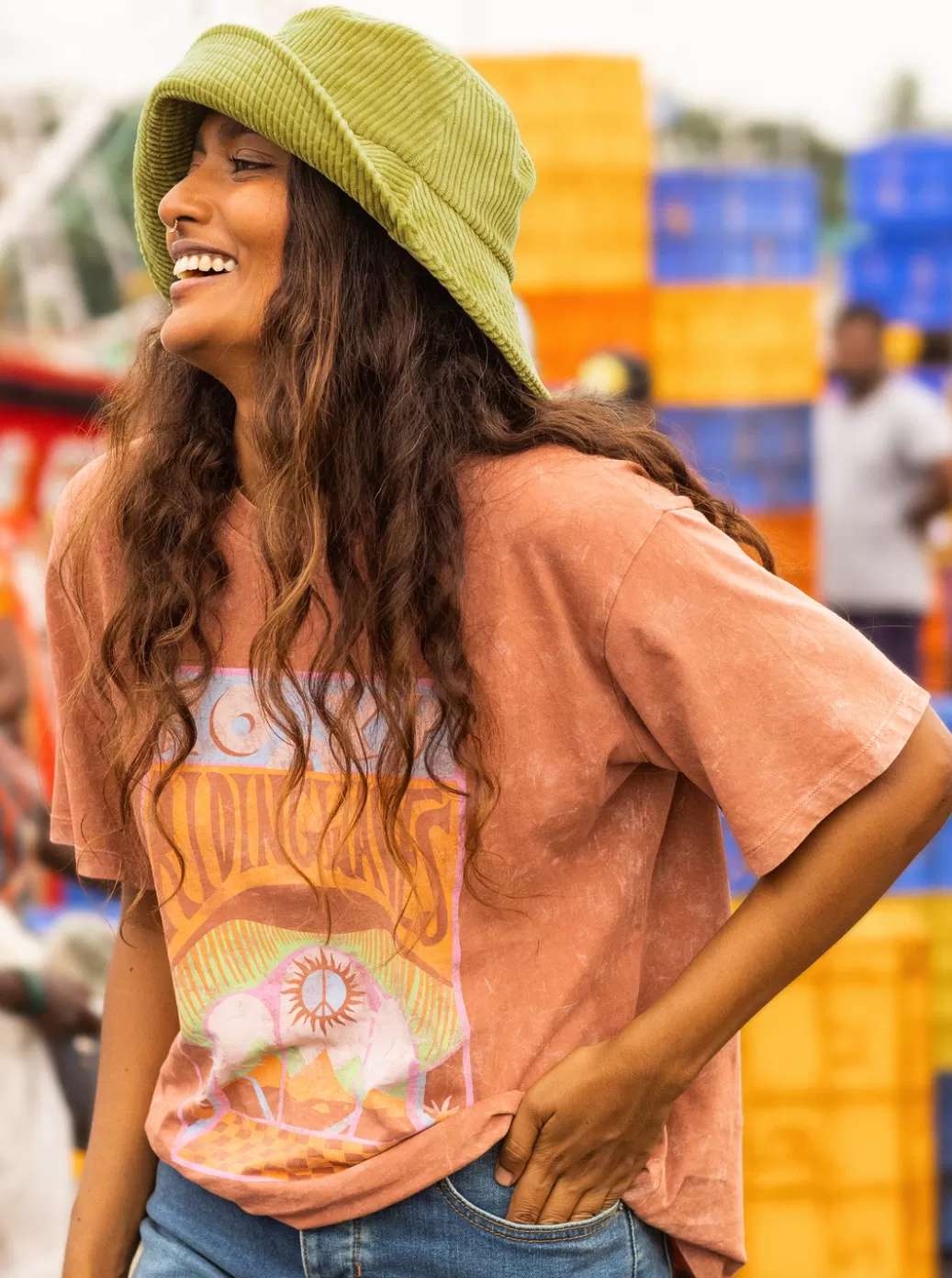 Tees & Tanks | WOMEN ROXY Girl Need Love B Oversized T-Shirt Cedar Wood