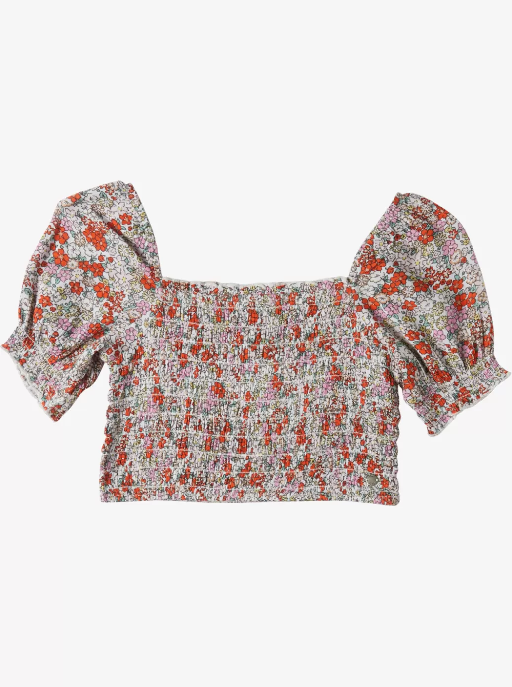 Tees & Tanks | KIDS ROXY Girls' 4-16 Sunday Night Sessions Shirred Top Tiger Lily Autumn Ditsy