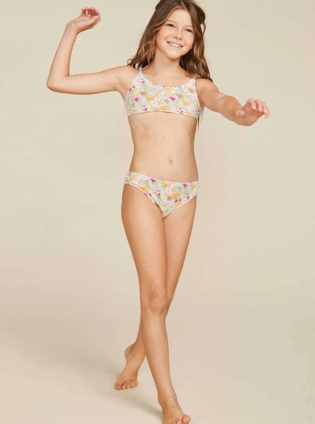 Swim | KIDS ROXY Girls' 7-16 Nostalgic Seaside Two Piece Bralette Bikini Set Fern Memories