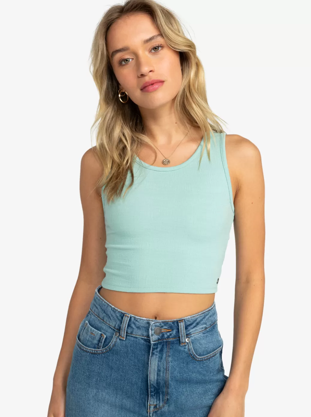 Tees & Tanks | Tops | WOMEN ROXY Good Keepsake Crop Top Blue Surf