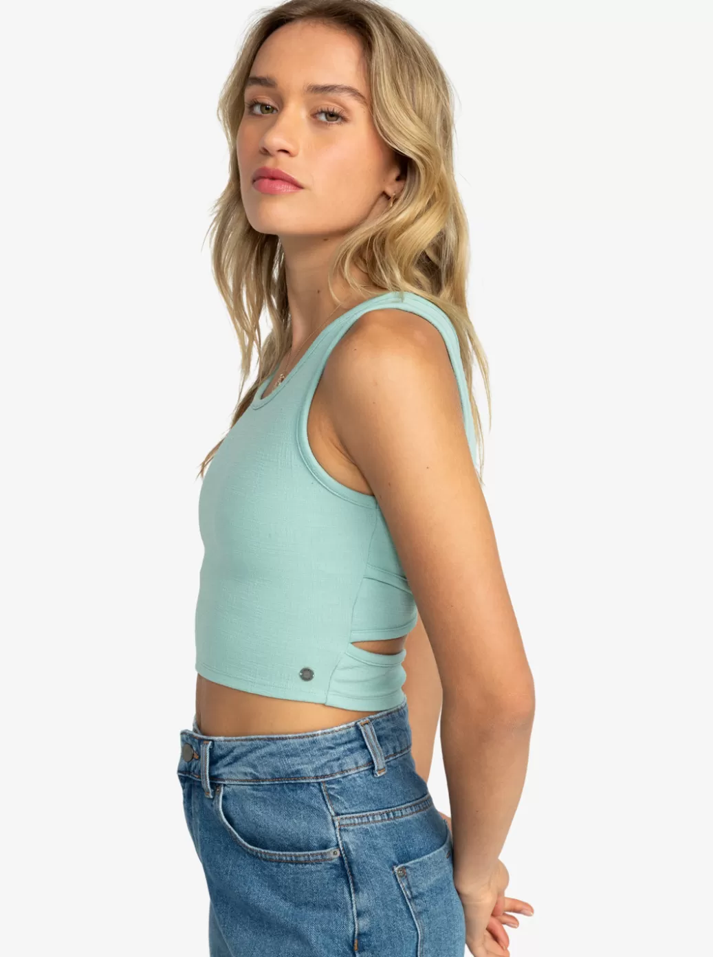 Tees & Tanks | Tops | WOMEN ROXY Good Keepsake Crop Top Blue Surf