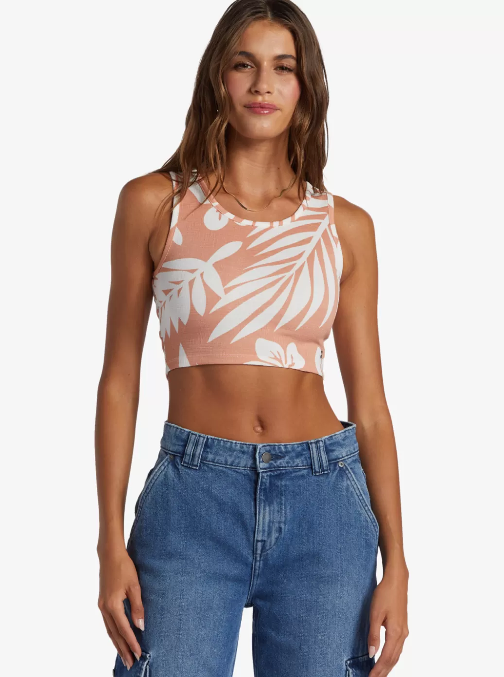 Tees & Tanks | Tops | WOMEN ROXY Good Keepsake Crop Top Cafe Creme Palmeria