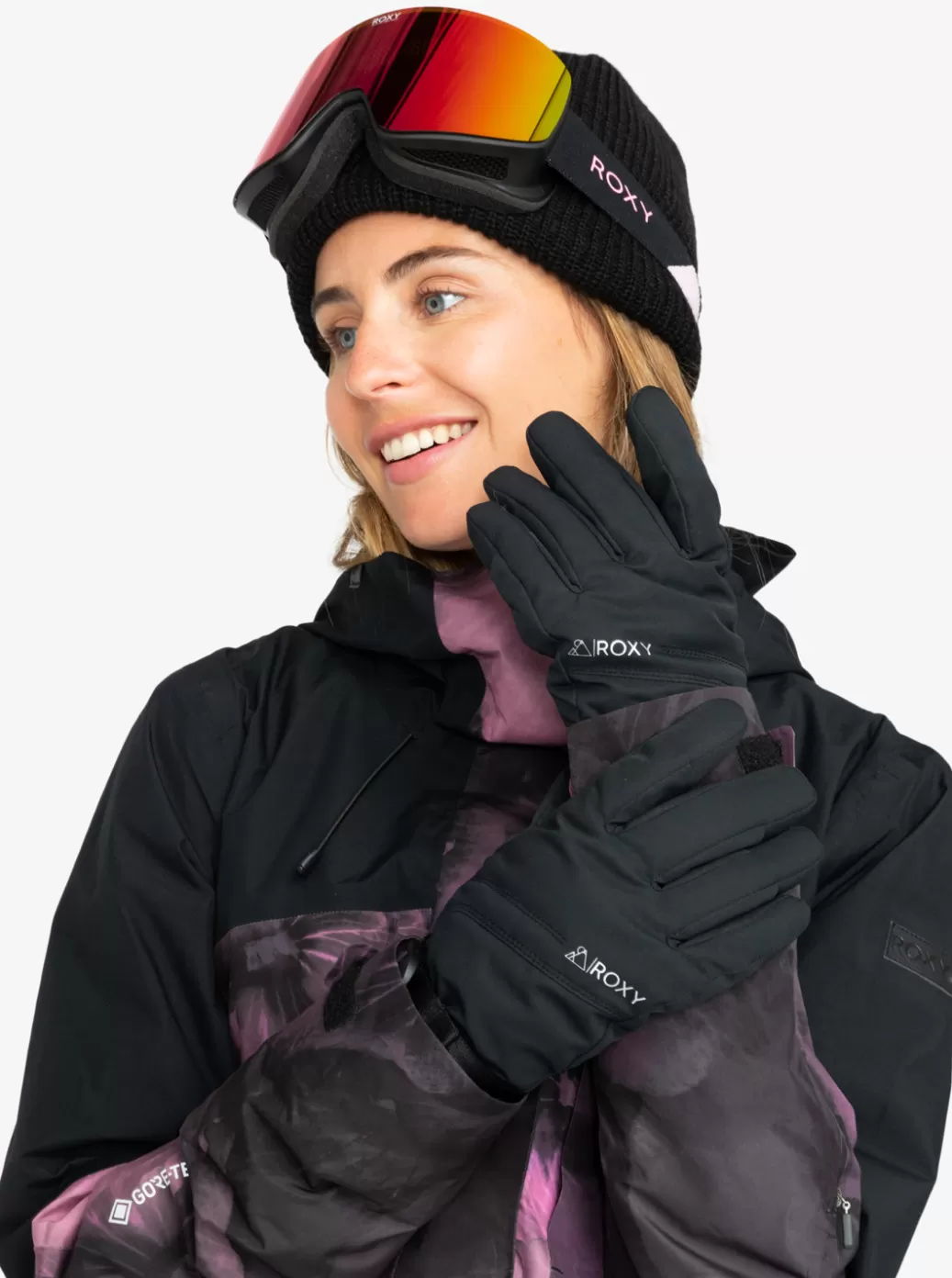 Snow Accessories | WOMEN ROXY GORE-TEX® Fizz Insulated Snowboard/Ski Gloves True Black