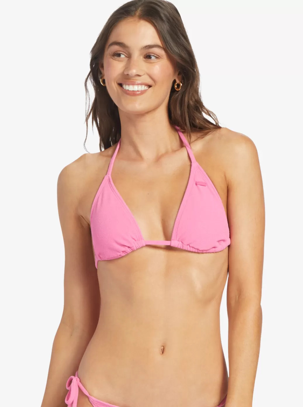 Bikini Tops | Bikinis | WOMEN ROXY Hawaiian Heat Elongated Triangle Bikini Top Shocking Pink
