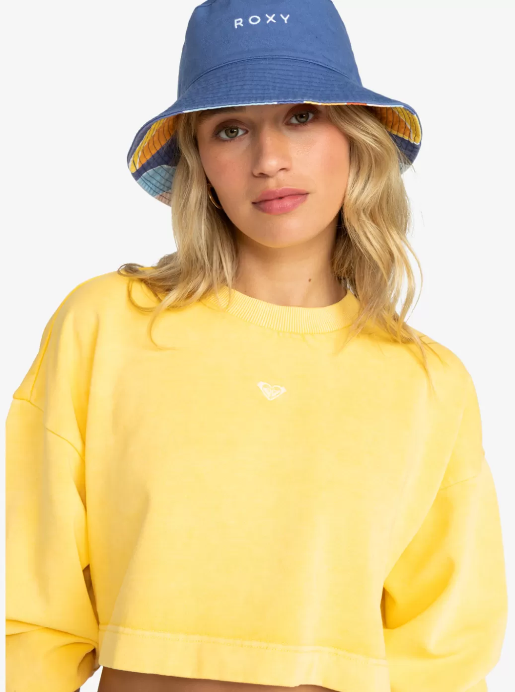 Hats | WOMEN ROXY Jasmine Paradise Reversible Bucket Hat Tiger Lily Cruz