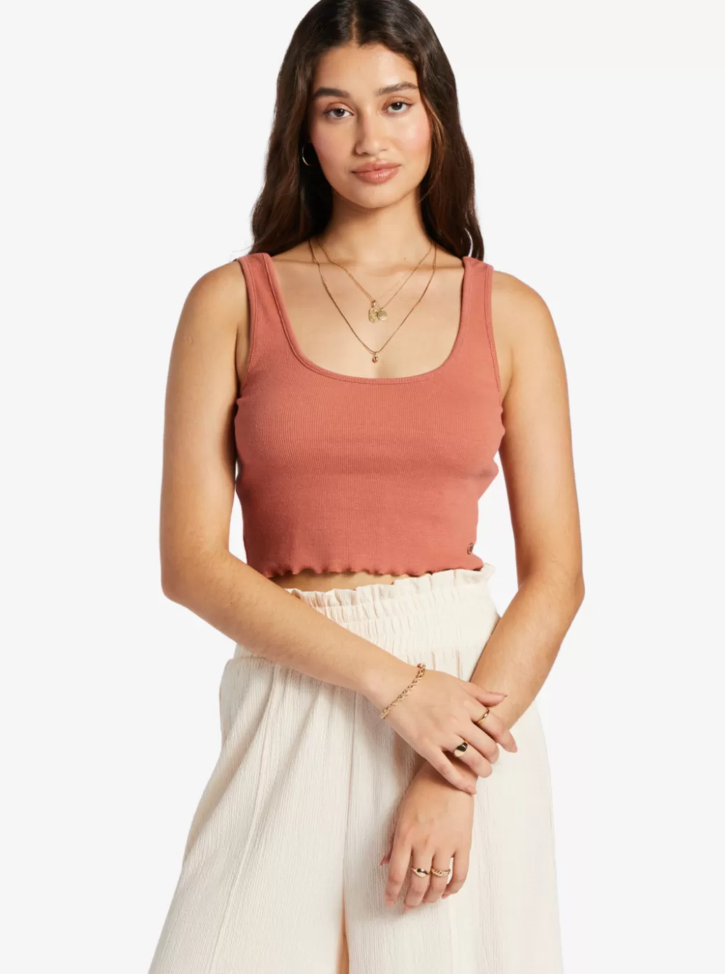 Tees & Tanks | Tops | WOMEN ROXY Keep It Wavy Tank Top Redwood Burl