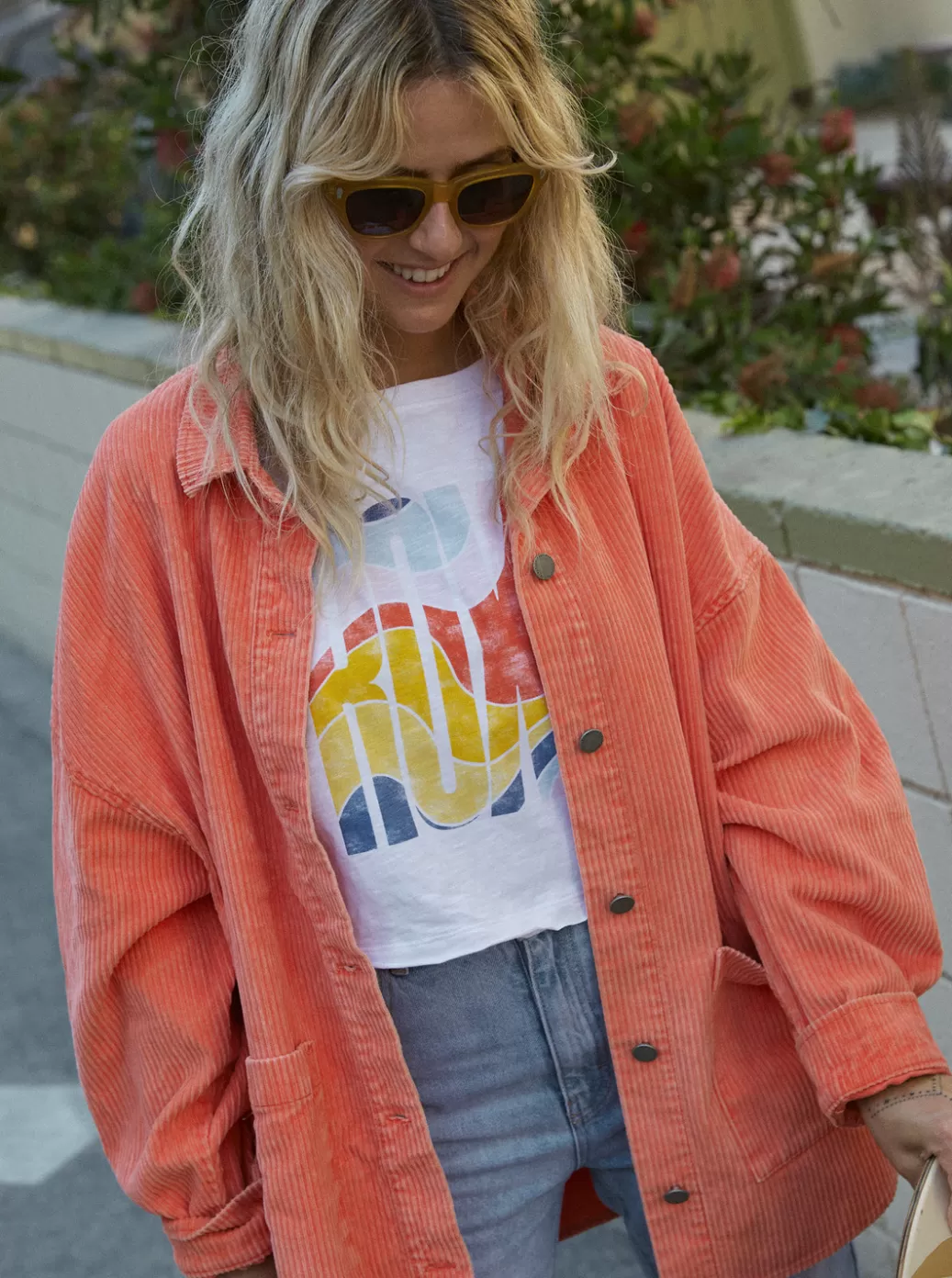 Jackets | WOMEN ROXY Kick Back Washed Corduroy Long Sleeve Shirt Tigerlily