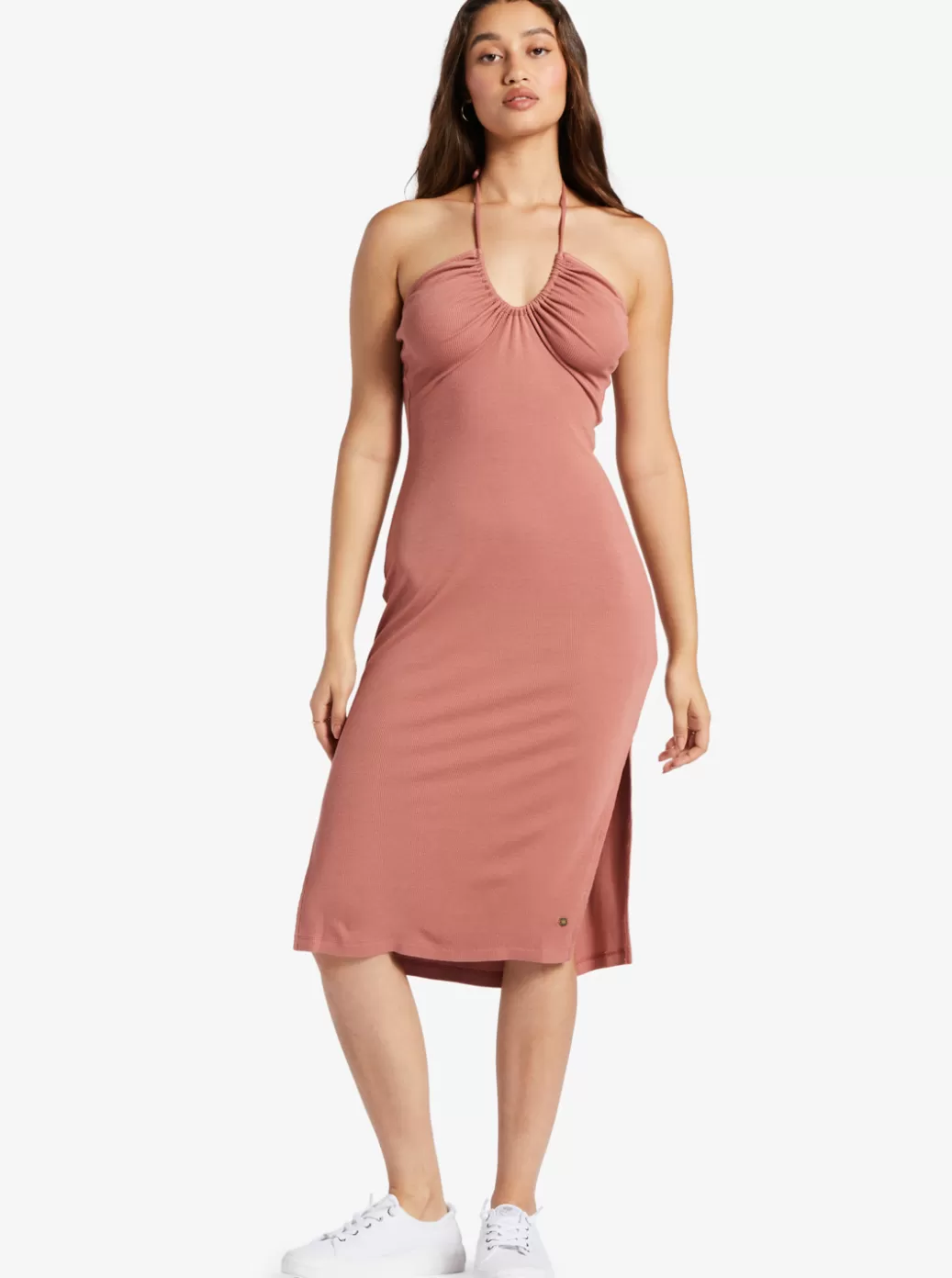 Dresses | WOMEN ROXY Late Sunset Halter Midi Dress Cedar Wood