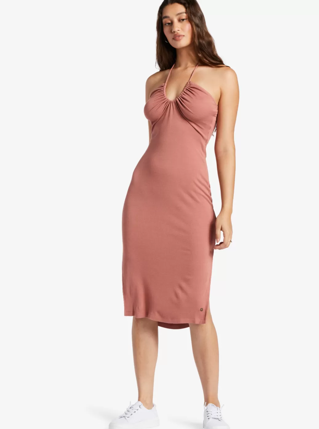 Dresses | WOMEN ROXY Late Sunset Halter Midi Dress Cedar Wood