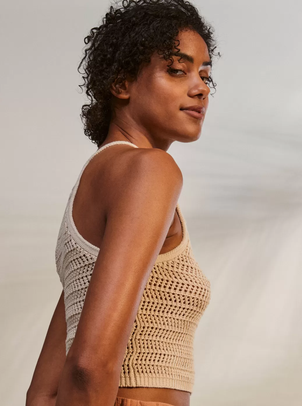 Tees & Tanks | Tops | WOMEN ROXY Malibu Crush Knitted Halter Top Tapioca
