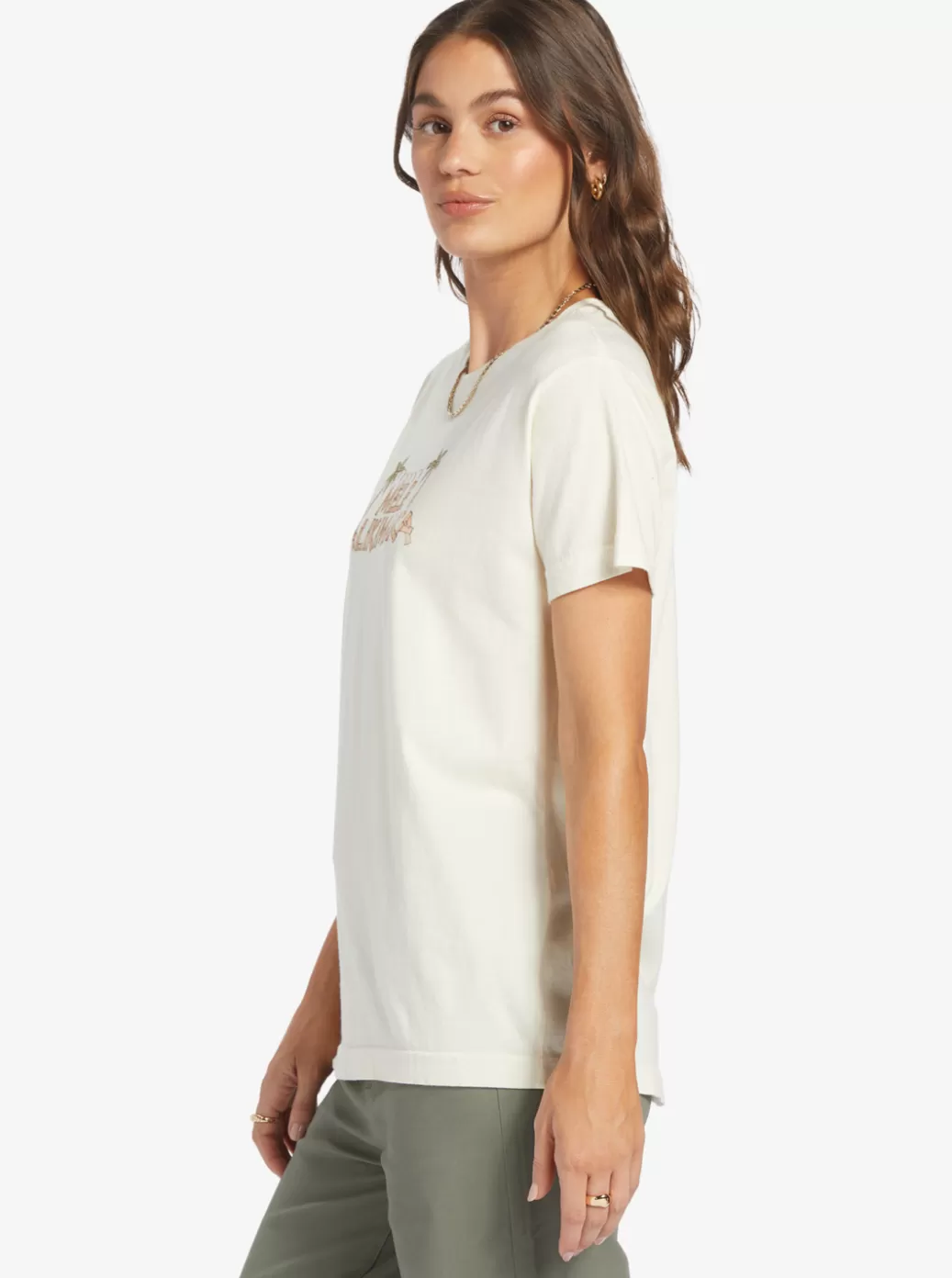 Tees & Tanks | Tops | WOMEN ROXY Mele Tiki Boyfriend T-Shirt Egret