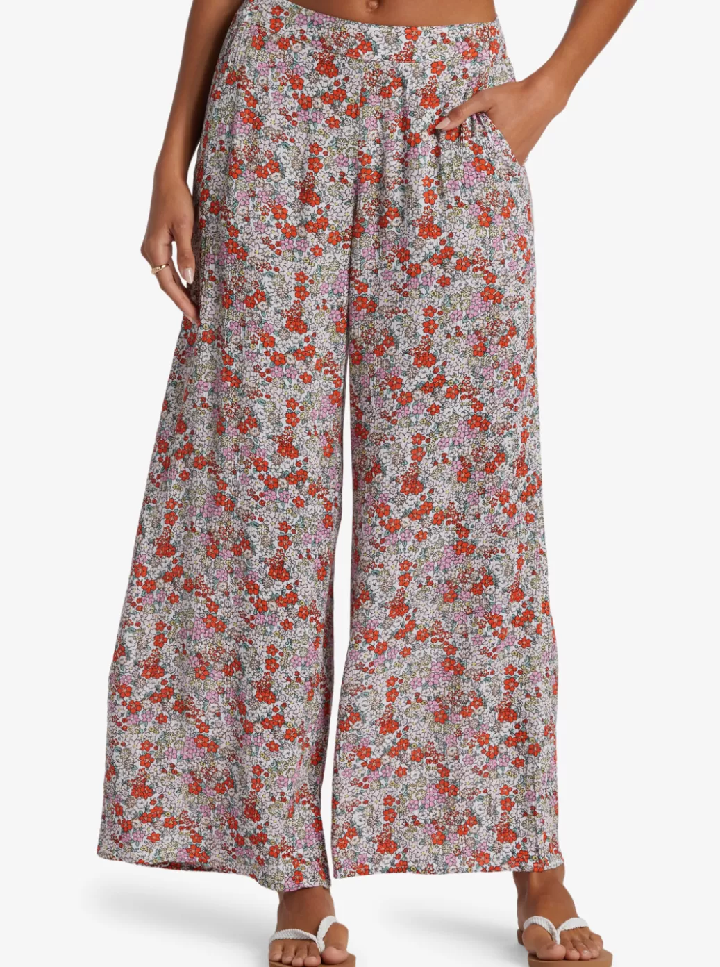 Pants & Jeans | WOMEN ROXY Midnight New Avenue Lightweight Pants Tiger Lily Autumn Ditsy