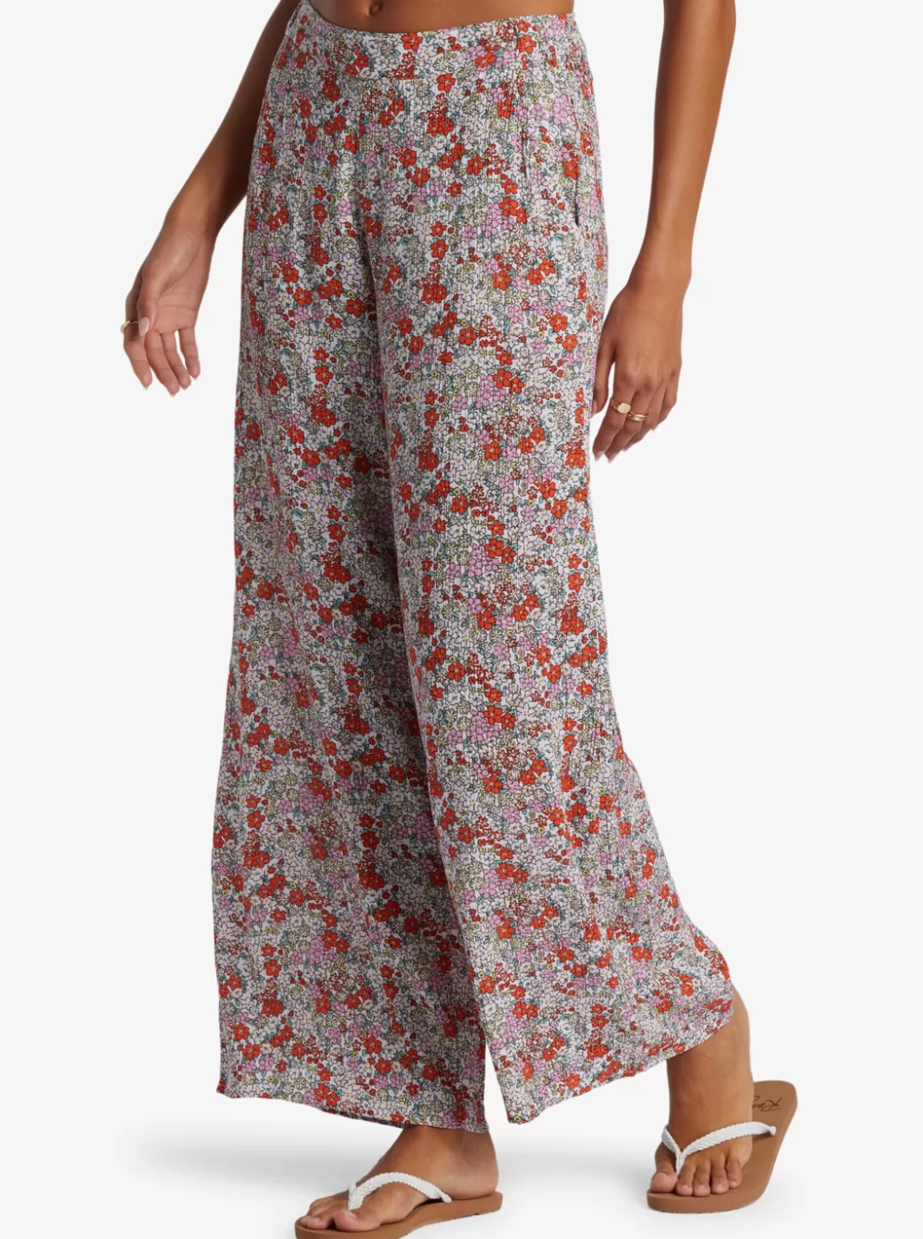 Pants & Jeans | WOMEN ROXY Midnight New Avenue Lightweight Pants Tiger Lily Autumn Ditsy