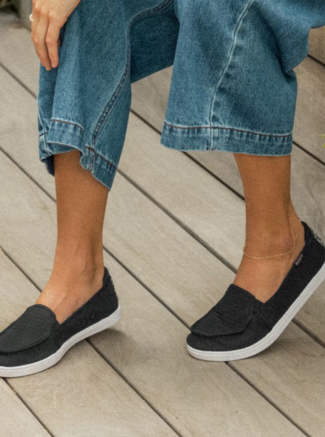 Sneakers | WOMEN ROXY Minnow Slip-On Shoes Black