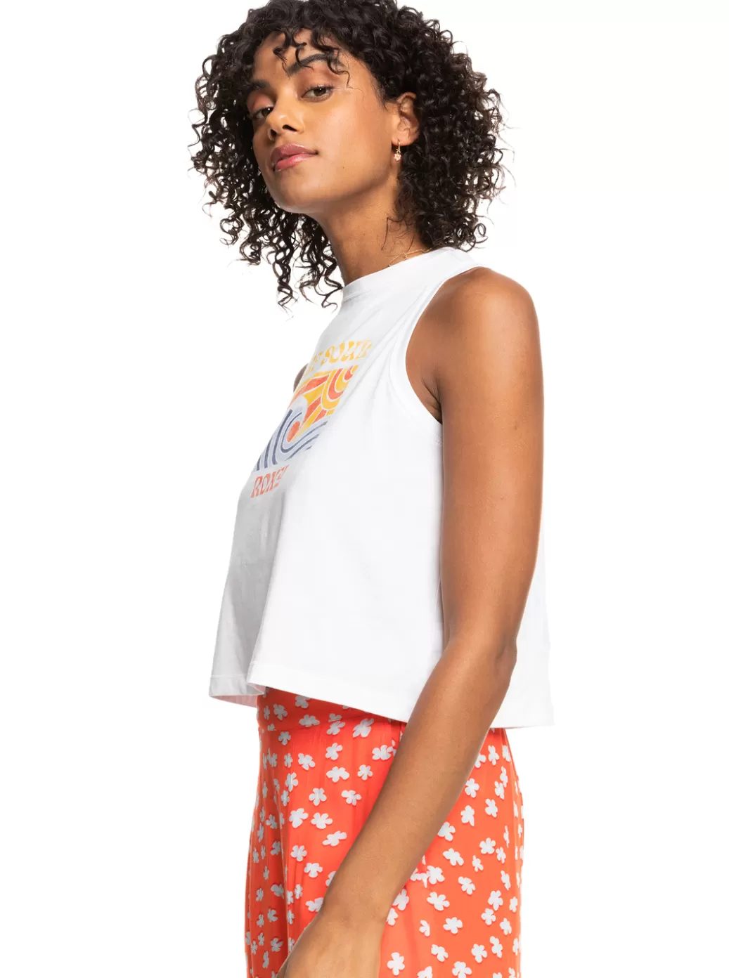 Tees & Tanks | Tops | WOMEN ROXY Moonlight Serenade Cropped Tank Top Bright White