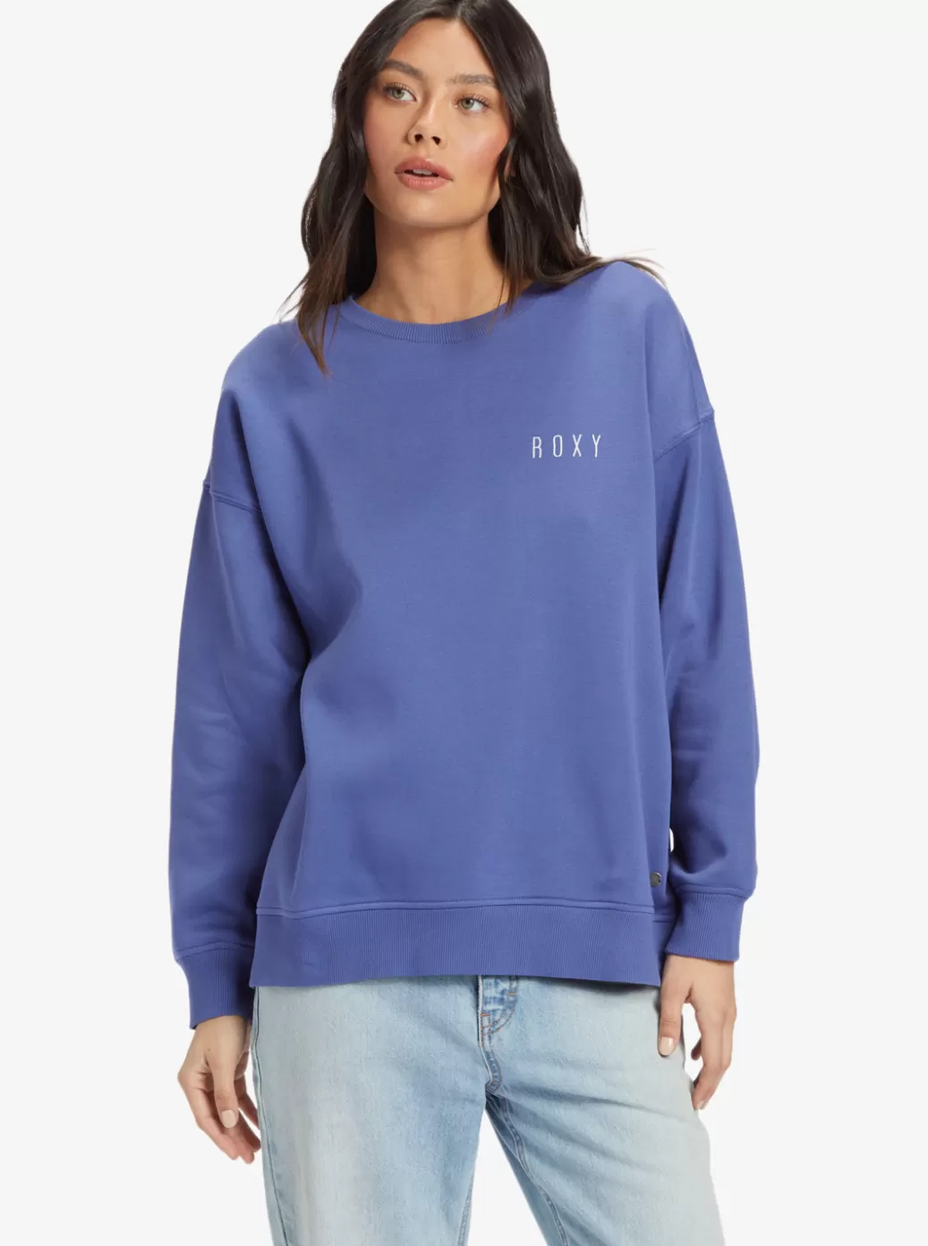 Loungewear | Fleece & Hoodies | WOMEN ROXY Morning Hike H Crew Neck Sweatshirt Marlin
