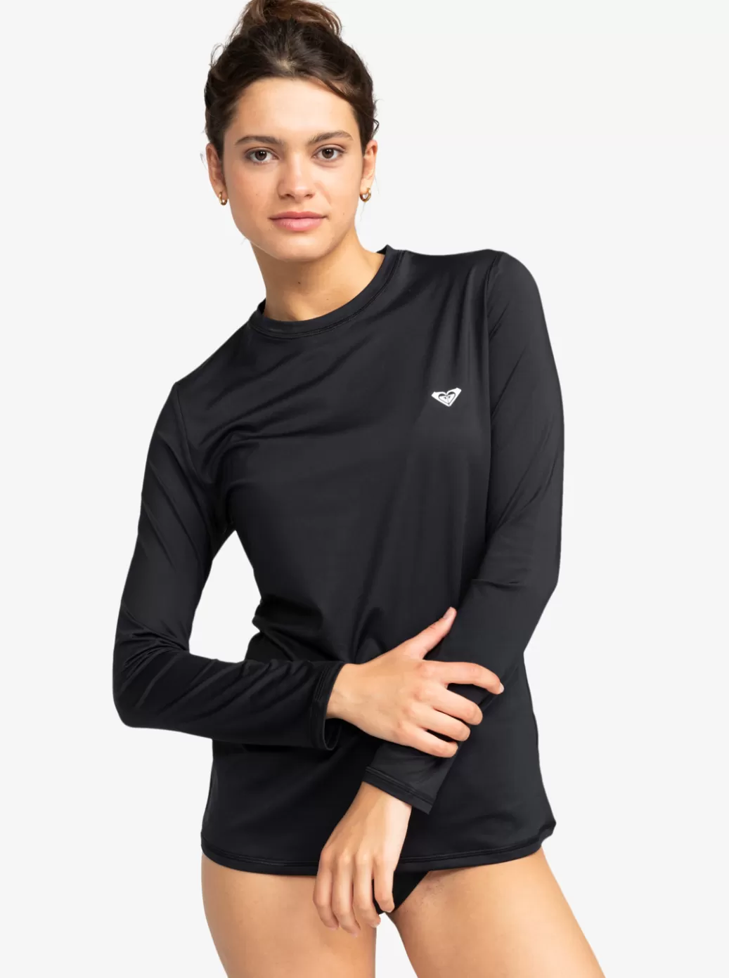 Rashguards | WOMEN ROXY New Enjoy Waves Long Sleeve Rashguard Anthracite