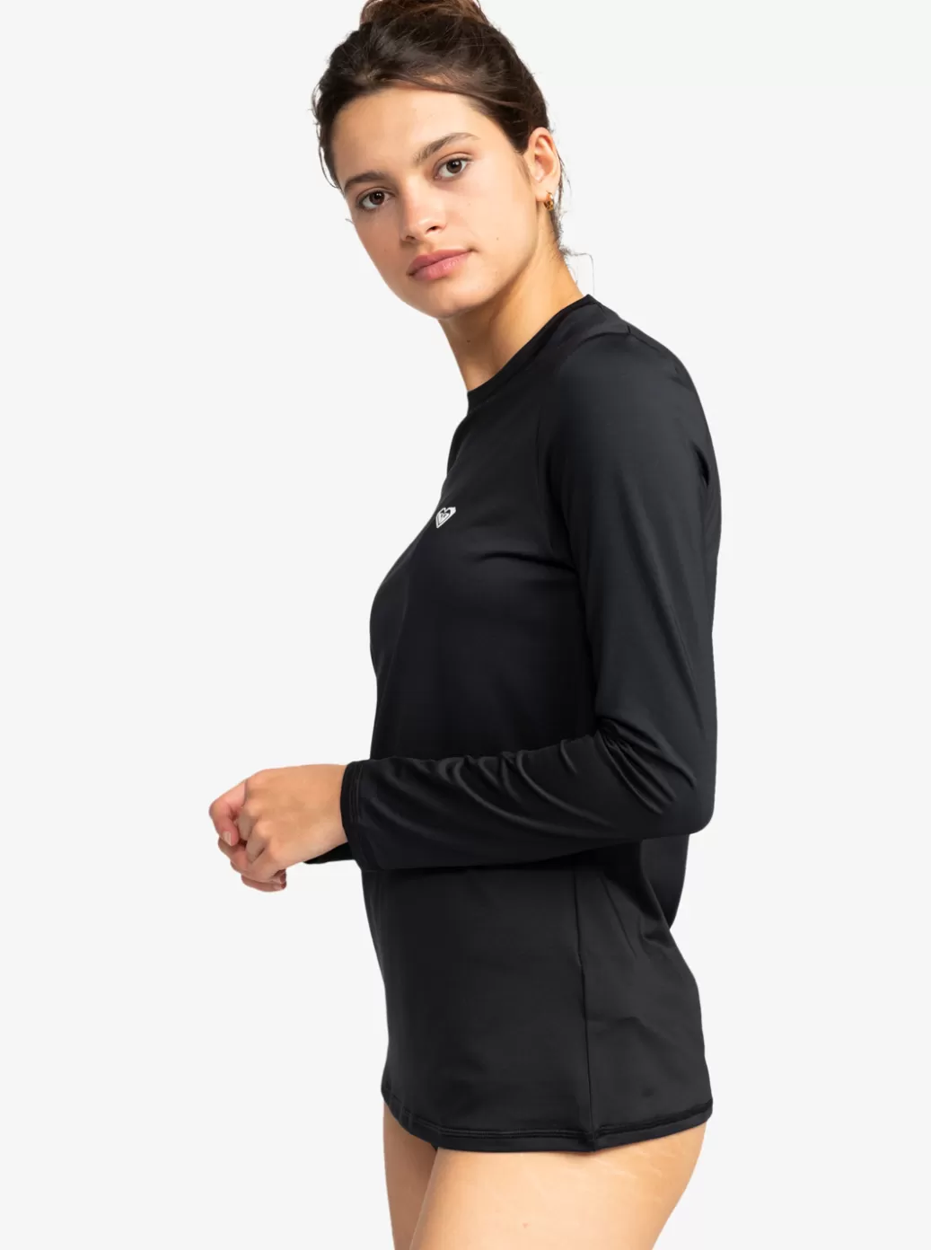 Rashguards | WOMEN ROXY New Enjoy Waves Long Sleeve Rashguard Anthracite