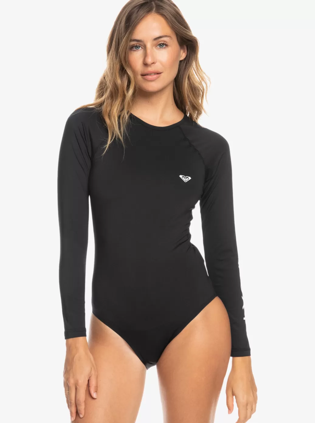 Rashguards | WOMEN ROXY New Essentials Long Sleeve One-Piece Swimsuit Anthracite