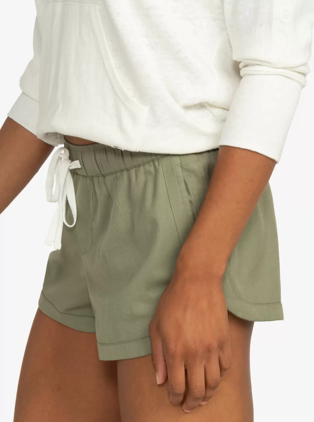 Shorts | WOMEN ROXY New Impossible Love Elasticized Shorts Sea Spray