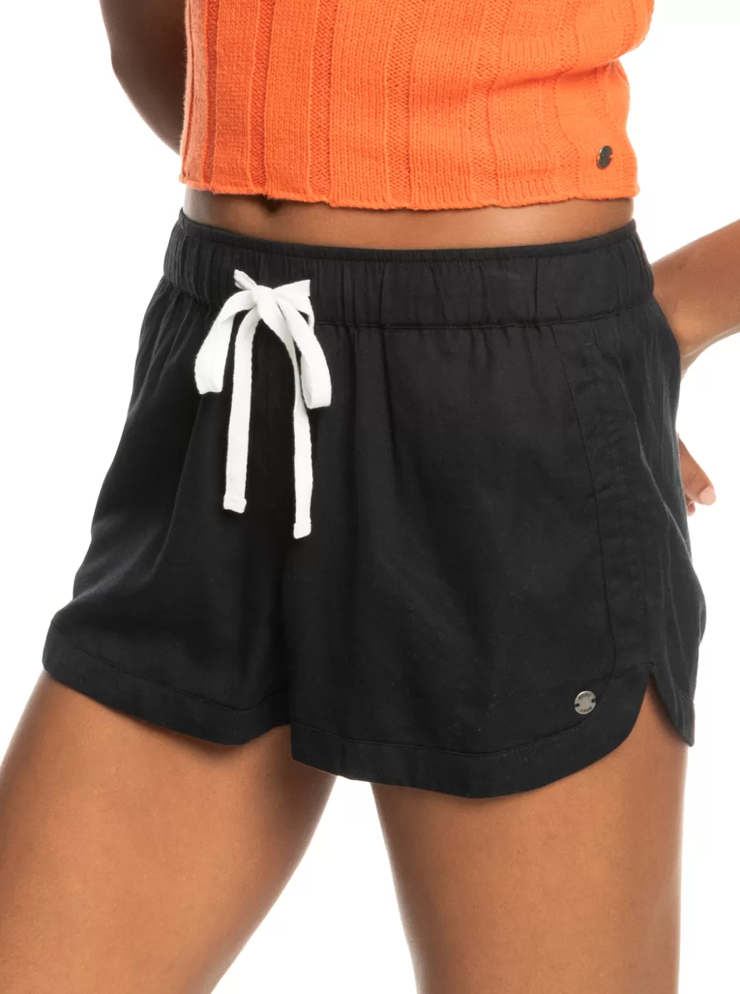 Shorts | WOMEN ROXY New Impossible Love Elasticized Shorts True Black