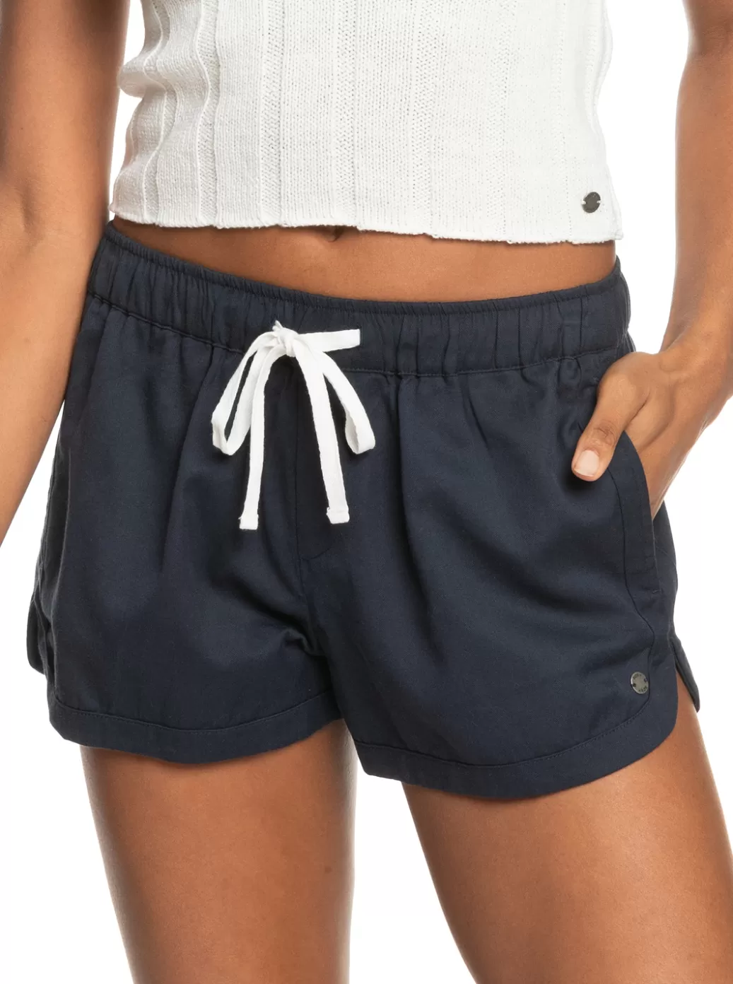 Shorts | WOMEN ROXY New Impossible Love Elasticized Shorts Mood Indigo