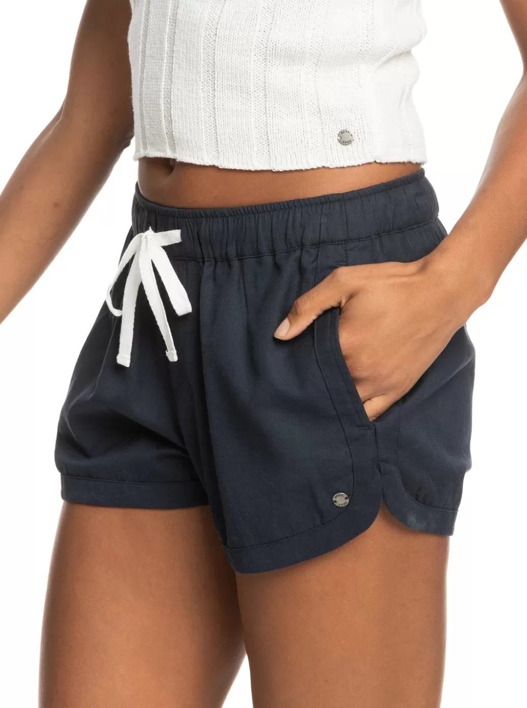Shorts | WOMEN ROXY New Impossible Love Elasticized Shorts Mood Indigo