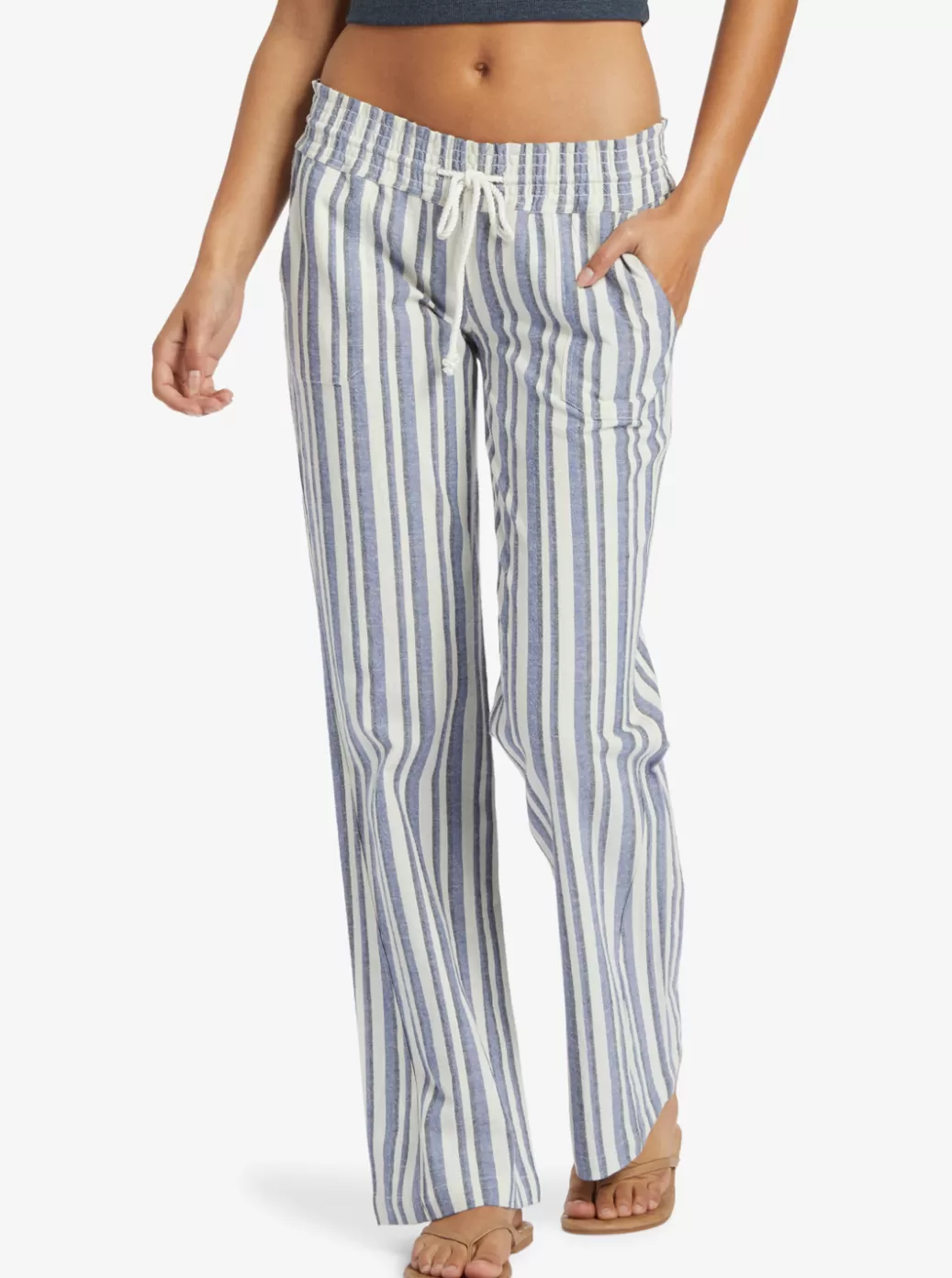 Pants & Jeans | WOMEN ROXY Oceanside Flared Pants Bijou Silk Caye Stripe