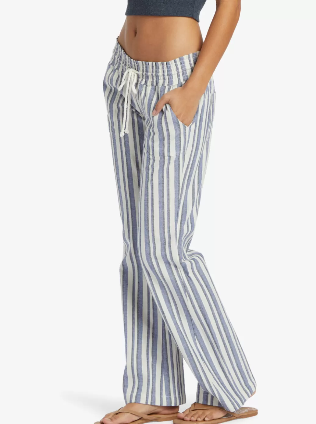 Pants & Jeans | WOMEN ROXY Oceanside Flared Pants Bijou Silk Caye Stripe