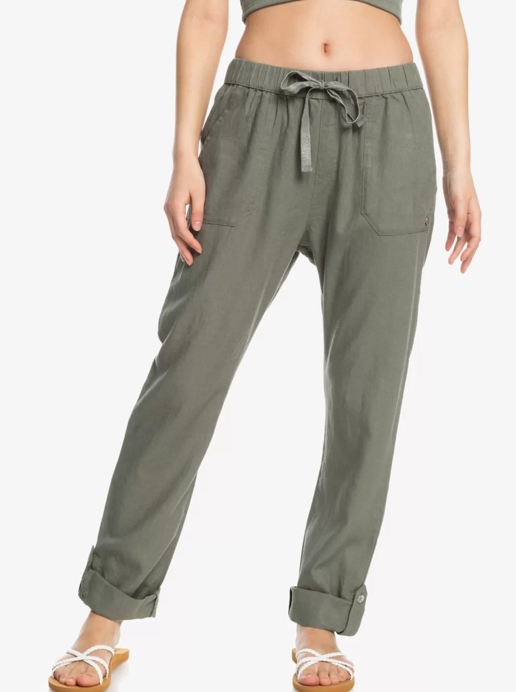 Pants & Jeans | WOMEN ROXY On The Seashore Cargo Pants Agave Green