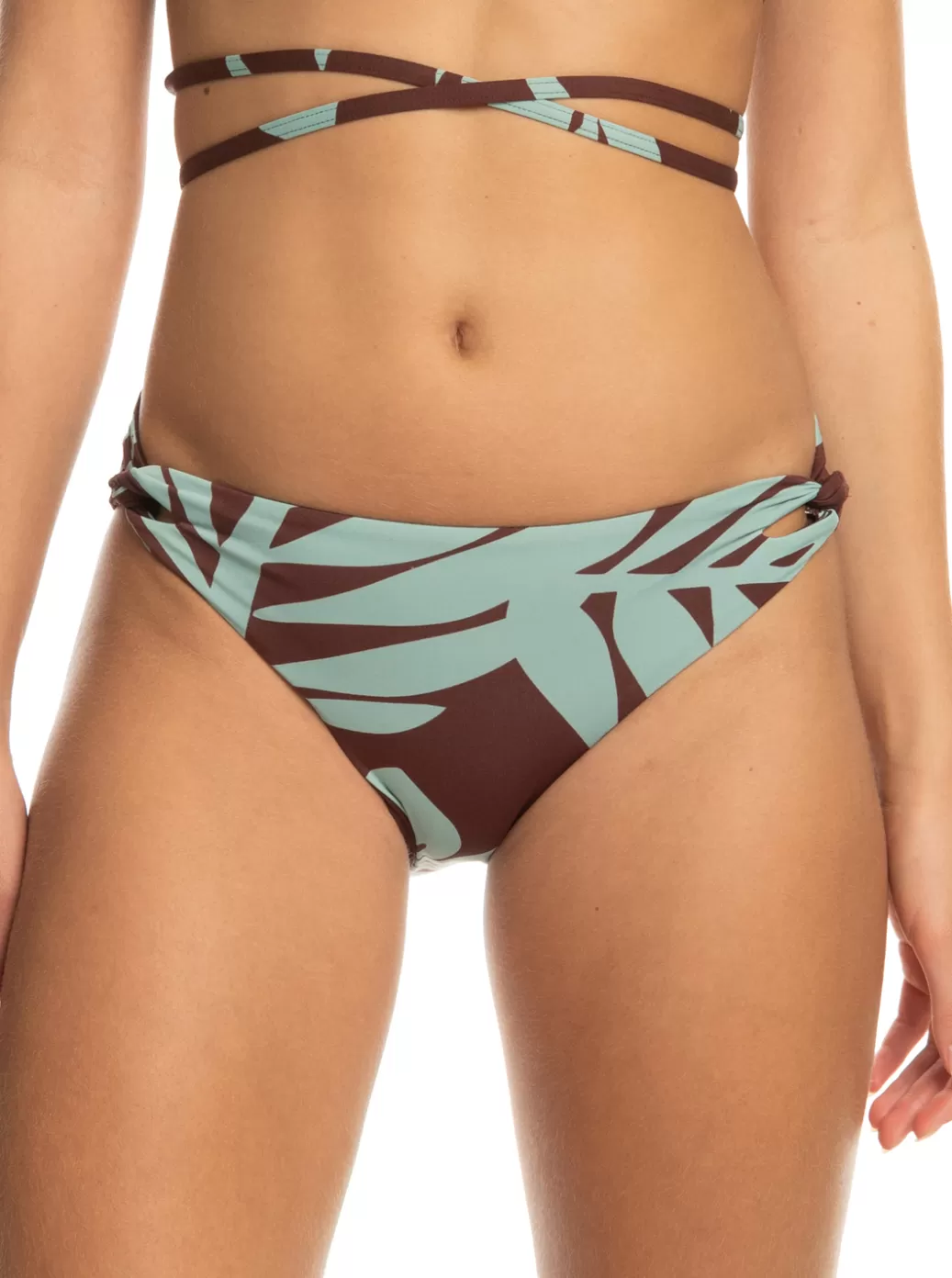Bikini Bottoms | Bikinis | WOMEN ROXY Palm Cruz Hipster Bikini Bottoms Bitter Chocolate Palmeria