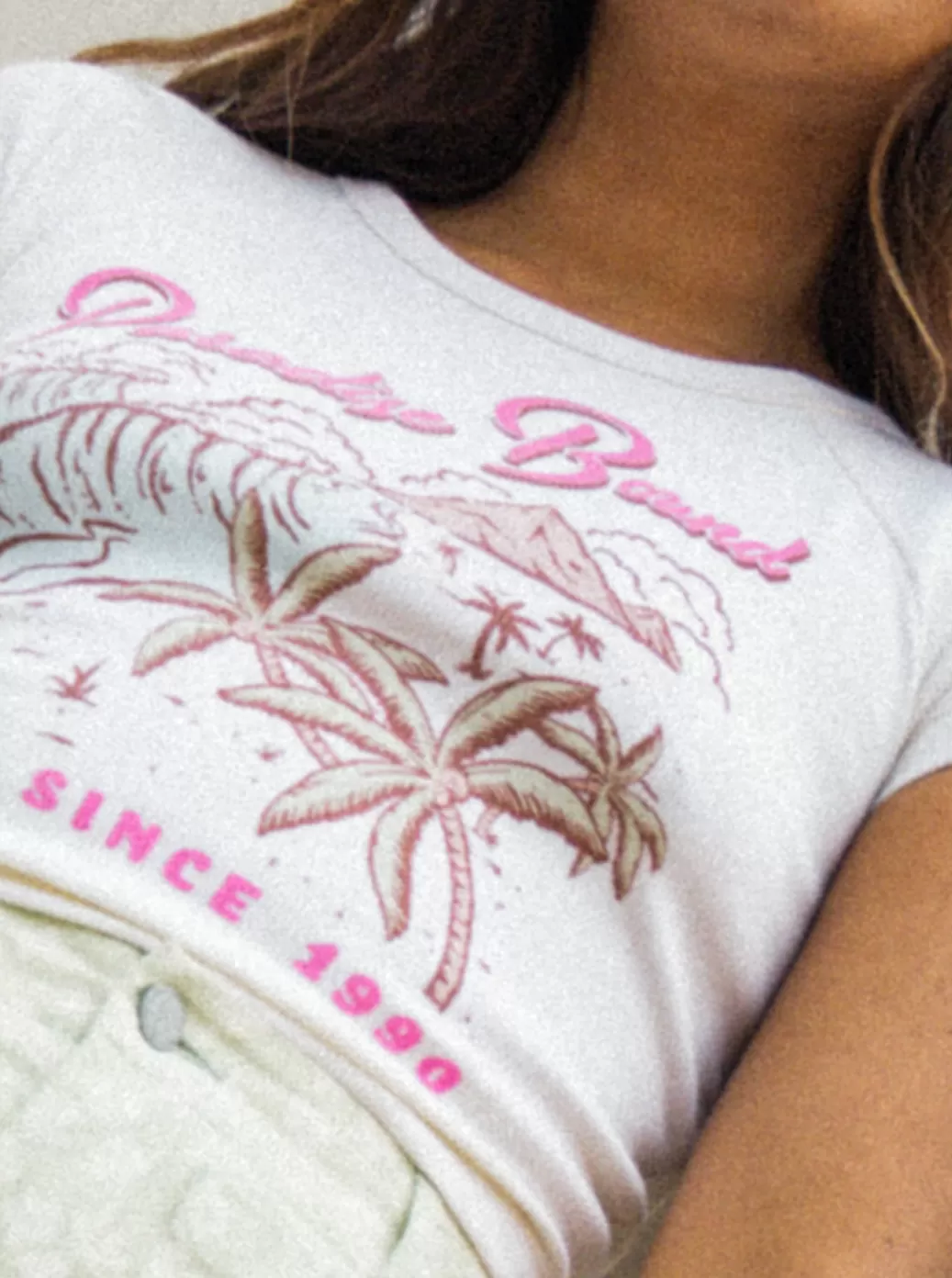 Tees & Tanks | Tops | WOMEN ROXY Paradise Bound Crop Ribbed T-Shirt Egret