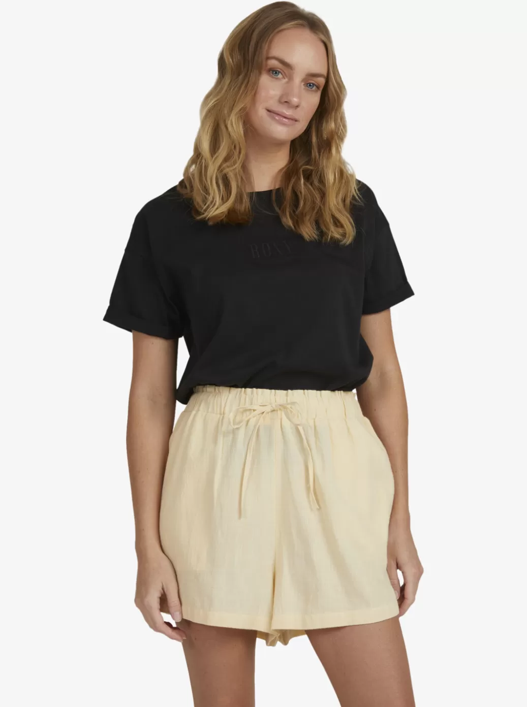 Shorts | WOMEN ROXY Place To Be 6" Knit Shorts Biscotti